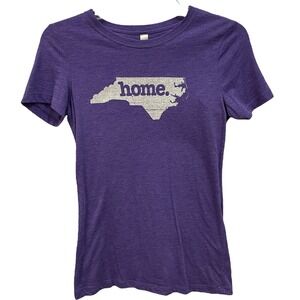 Next Level Apparel North Carolina Home State Purple‎ Graphic T-Shirt Women's